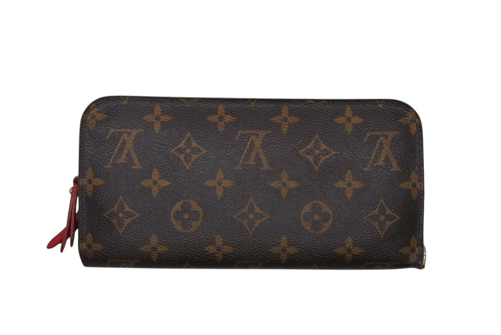 LOUIS VUITTON Portefeuille Insolite Long Wallet Monogram Canvas Brown Red
